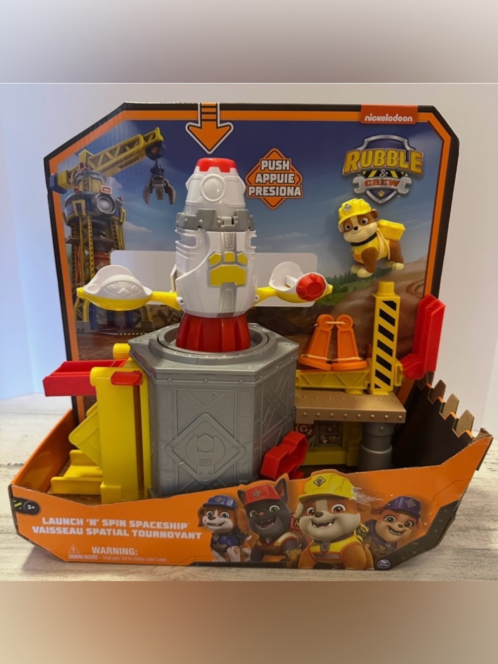 Rubble Crew Launch and Spin Spaceship Paw Patrol Play Set NEW
